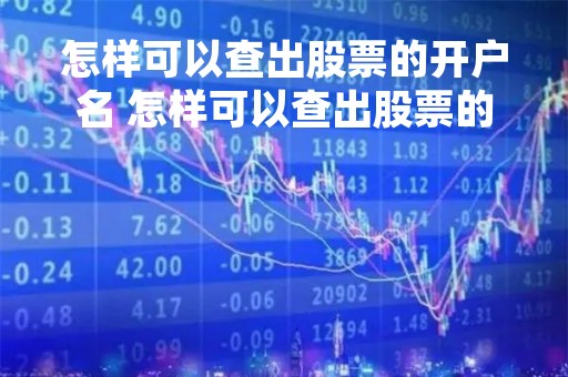怎样可以查出股票的开户名 怎样可以查出股票的开户名和账号