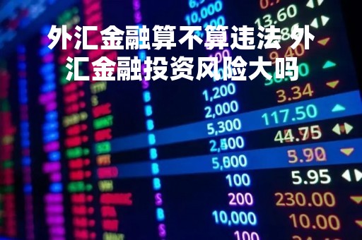 外汇金融算不算违法 外汇金融投资风险大吗