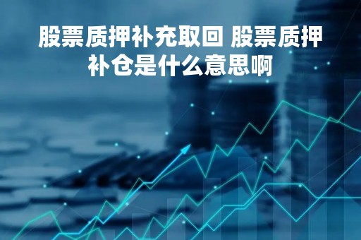股票质押补充取回 股票质押补仓是什么意思啊