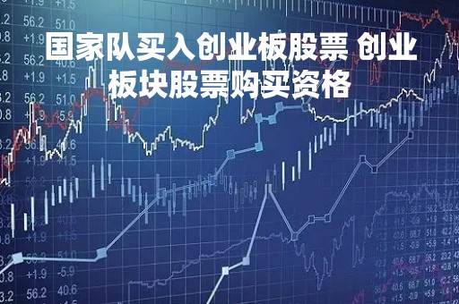 国家队买入创业板股票 创业板块股票购买资格 国家队买入创业板股票 创业板块股票购买资格