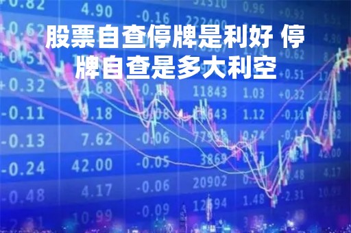 股票自查停牌是利好 停牌自查是多大利空