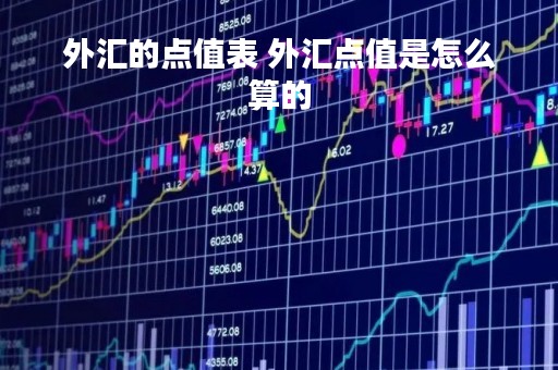 外汇的点值表 外汇点值是怎么算的