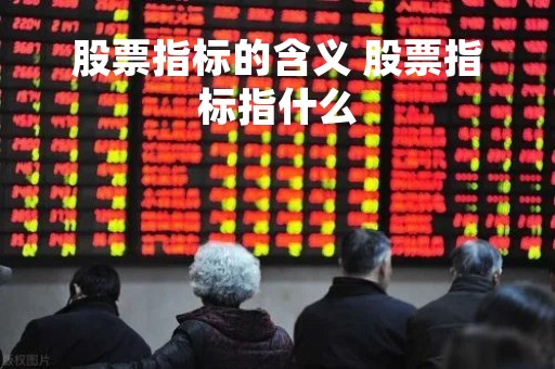 股票指标的含义 股票指标指什么