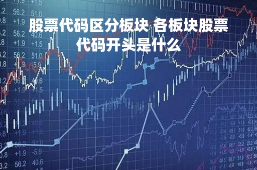 股票代码区分板块 各板块股票代码开头是什么