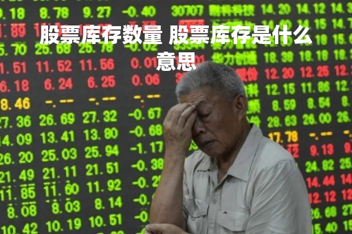 股票库存数量 股票库存是什么意思