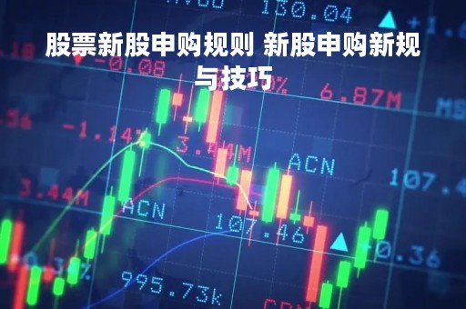 股票新股申购规则 新股申购新规与技巧
