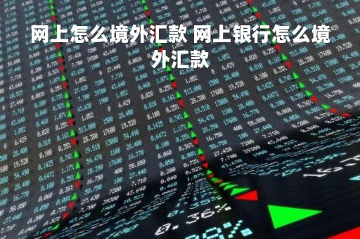 网上怎么境外汇款 网上银行怎么境外汇款