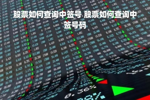 股票如何查询中签号 股票如何查询中签号码