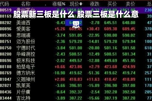 股票新三板是什么 股票三板是什么意思