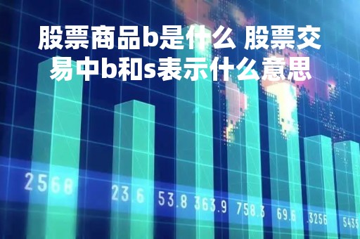 股票商品b是什么 股票交易中b和s表示什么意思呢