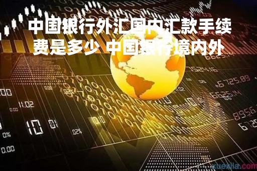 中国银行外汇国内汇款手续费是多少 中国银行境内外币汇款收费标准