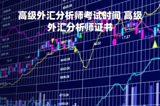 高级外汇分析师考试时间 高级外汇分析师证书