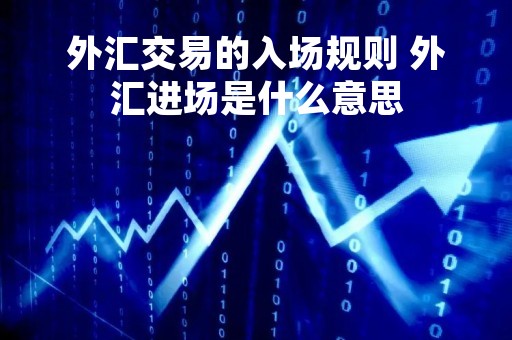外汇交易的入场规则 外汇进场是什么意思