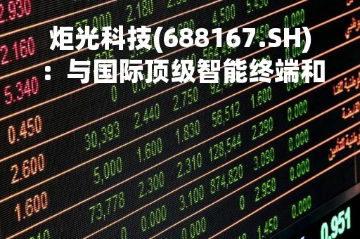 炬光科技(688167.SH)：与国际顶级智能终端和人工智能巨头在硅光学元器件方面合作研发了2~3年，相关项目目前进展顺利
