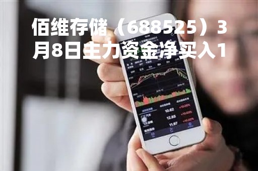 佰维存储（688525）3月8日主力资金净买入1459.27万元