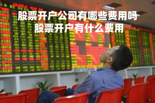 股票开户公司有哪些费用吗 股票开户有什么费用