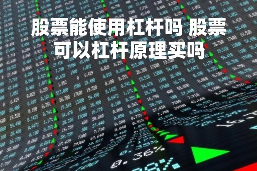 股票能使用杠杆吗 股票可以杠杆原理买吗