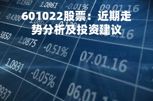 601022股票：近期走势分析及投资建议