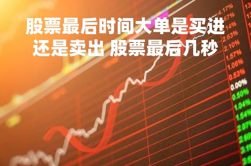 股票最后时间大单是买进还是卖出 股票最后几秒大单卖出是什么