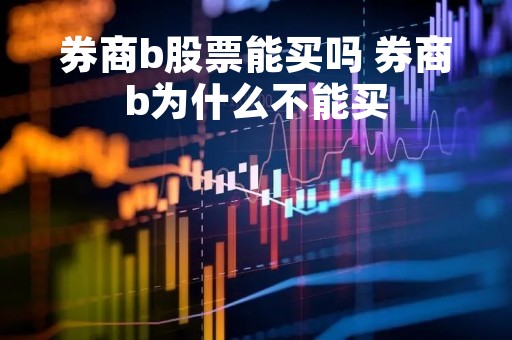 券商b股票能买吗 券商b为什么不能买