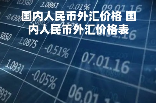 国内人民币外汇价格 国内人民币外汇价格表