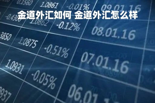 金道外汇如何 金道外汇怎么样
