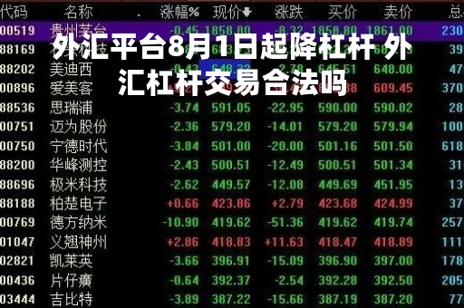 外汇平台8月1日起降杠杆 外汇杠杆交易合法吗