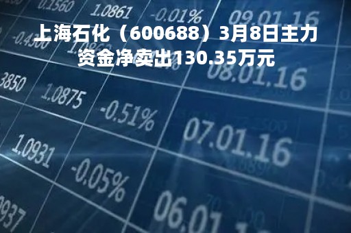 上海石化（600688）3月8日主力资金净卖出130.35万元