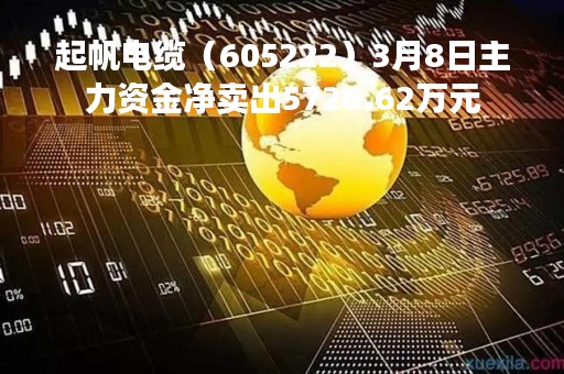 起帆电缆（605222）3月8日主力资金净卖出5726.62万元