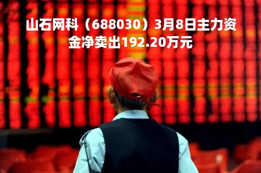 山石网科（688030）3月8日主力资金净卖出192.20万元