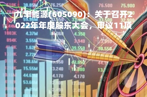 九丰能源(605090)：关于召开2022年年度股东大会，审议11项议案