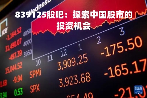 839125股吧：探索中国股市的投资机会