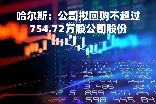 哈尔斯：公司拟回购不超过754.72万股公司股份