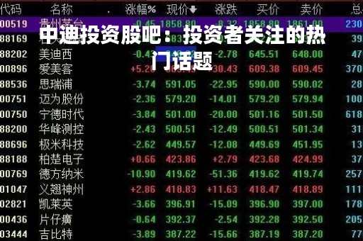 中迪投资股吧：投资者关注的热门话题