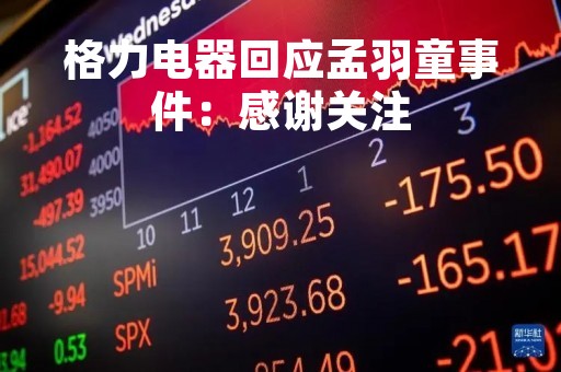 格力电器回应孟羽童事件：感谢关注