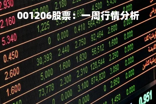 001206股票：一周行情分析