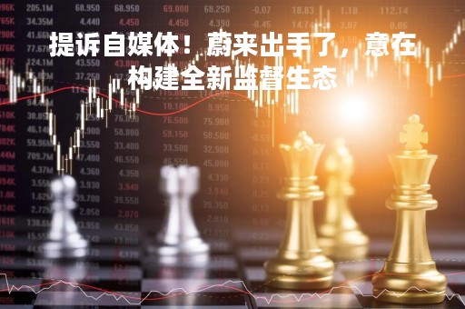 提诉自媒体！蔚来出手了，意在构建全新监督生态