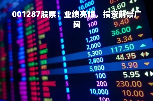 001287股票：业绩亮眼，投资前景广阔