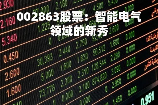 002863股票：智能电气领域的新秀