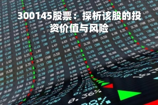 300145股票：探析该股的投资价值与风险