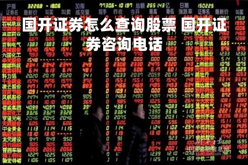 国开证券怎么查询股票 国开证券咨询电话