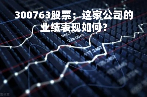 300763股票：这家公司的业绩表现如何？