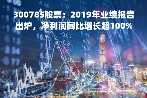 300785股票：2019年业绩报告出炉，净利润同比增长超100%