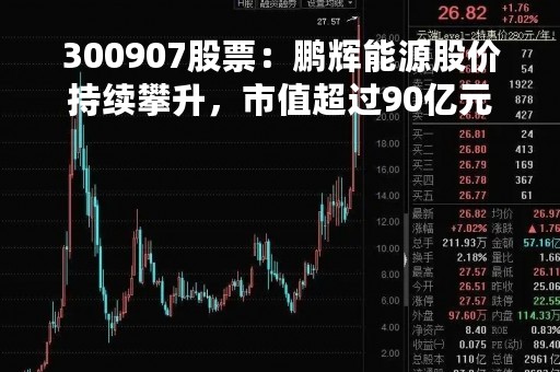 300907股票：鹏辉能源股价持续攀升，市值超过90亿元