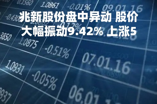 兆新股份盘中异动 股价大幅振动9.42% 上涨5.07%