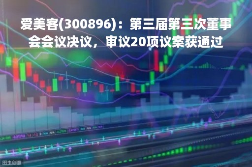 爱美客(300896)：第三届第三次董事会会议决议，审议20项议案获通过