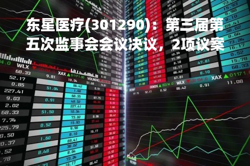 东星医疗(301290)：第三届第五次监事会会议决议，2项议案获通过