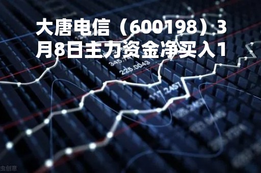 大唐电信（600198）3月8日主力资金净买入1177.29万元