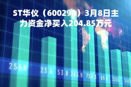 ST华仪（600290）3月8日主力资金净买入204.85万元