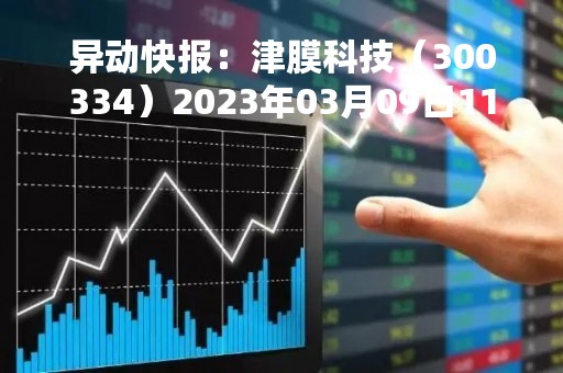 异动快报：津膜科技（300334）2023年03月09日11时06分触及涨停板